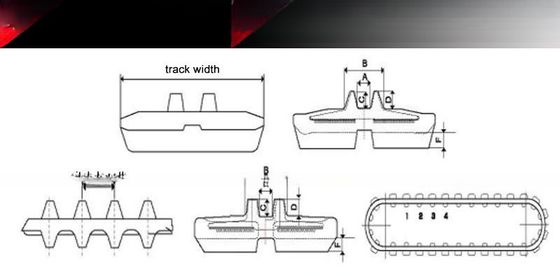 High Demand Rubber Tracks for Takeuchi Tl8 T320*86K*52 Loader Machinery Parts HB-2022